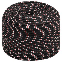 vidaXL Boot touw 6 mm 25 m polypropyleen zwart