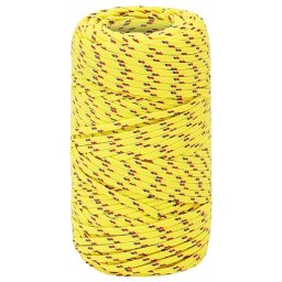 vidaXL Boottouw 2 mm 100 m polypropyleen geel
