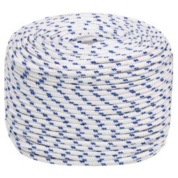 vidaXL Boot touw 6 mm 25 m polypropyleen wit