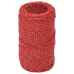 vidaXL Boottouw 2 mm 250 m polypropyleen rood