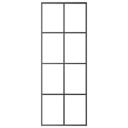 vidaXL Schuifdeur 76x205 cm ESG-glas en aluminium zwart