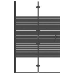 vidaXL Douchewand inklapbaar 80x140 cm zwart