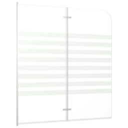 vidaXL Badwand gestreept 120x140 cm gehard glas