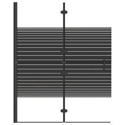 vidaXL Douchewand inklapbaar 100x140 cm ESG zwart