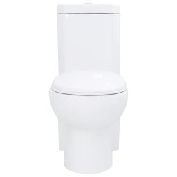 vidaXL Toilet hoekmodel keramisch wit
