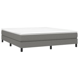 vidaXL Boxspring bed stof donkergrijs 180x200 cm