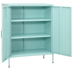 vidaXL Opbergkast 80x35x101,5 cm staal mint