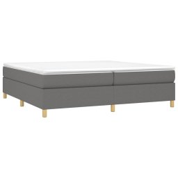 vidaXL Boxspring met matras stof donkergrijs 200x200 cm