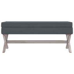 vidaXL Opbergkruk 110x45x49 cm fluweel donkergrijs