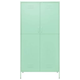 vidaXL Kledingkast 90x50x180 cm staal mintkleurig