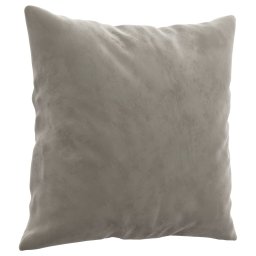 vidaXL Sierkussens 2 st 40x40 cm fluweel lichtgrijs