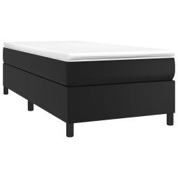 vidaXL Boxspring bed kunstleer zwart 80x200 cm