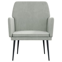 vidaXL Fauteuil 62x79x79 cm fluweel lichtgrijs