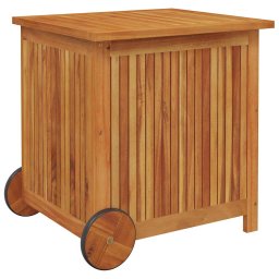 vidaXL Tuinbox met wieltjes 60x50x58 cm massief acaciahout