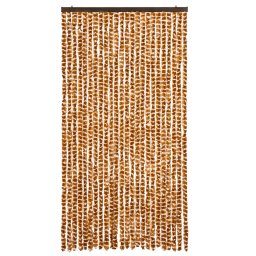 vidaXL Vliegengordijn 100x220 cm chenille oker en wit