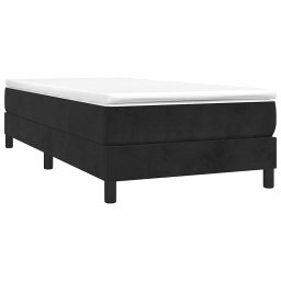 vidaXL Boxspring bed fluweel zwart 90x200 cm