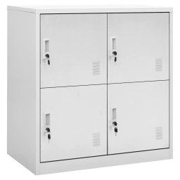 vidaXL Lockerkasten 5 st 90x45x92,5 cm staal lichtgrijs