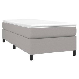 vidaXL Boxspring bed 100x200 cm stof lichtgrijs
