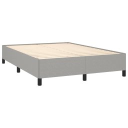 vidaXL Bedframe zonder matras stof lichtgrijs 140x200 cm