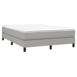 vidaXL Boxspring bed stof lichtgrijs 140x190 cm