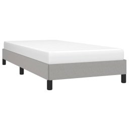 vidaXL Bedframe zonder matras 90x190 cm stof lichtgrijs