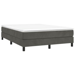 vidaXL Boxspring bed 140x200 cm fluweel donkergrijs
