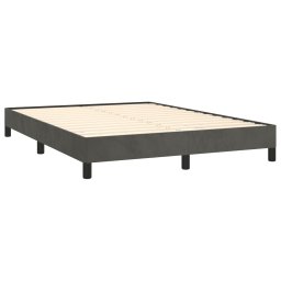 vidaXL Bedframe zonder matras 140x190 cm fluweel donkergrijs