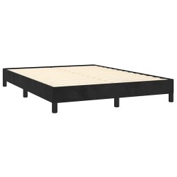 vidaXL Bedframe zonder matras 140x200 cm fluweel zwart
