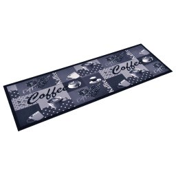 vidaXL Keukenmat wasbaar Coffee 60x300 cm blauw