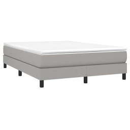 vidaXL Boxspring bed stof lichtgrijs 140x200 cm
