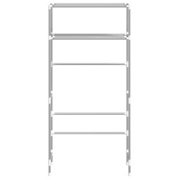 vidaXL Wasmachinerek 2-laags 69x28x143 cm ijzer grijs