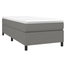 vidaXL Boxspring bed 90x190 cm stof donkergrijs