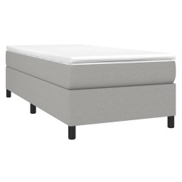 vidaXL Boxspring bed 90x190 cm stof lichtgrijs