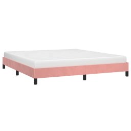 vidaXL Bedframe fluweel roze 160x200 cm