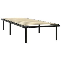 vidaXL Bedframe metaal zwart 90x200 cm