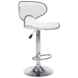 vidaXL Barstoelen 2 st kunstleer wit