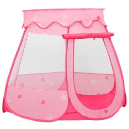 vidaXL Kinderspeeltent met 250 ballen 102x102x82 cm roze