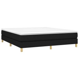 vidaXL Boxspring bed stof zwart 180x200 cm