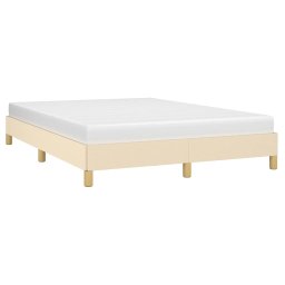 vidaXL Bedframe zonder matras stof crèmekleurig 140x200 cm