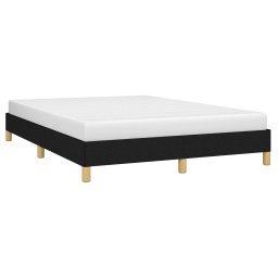 vidaXL Bedframe zonder matras stof zwart 140x200 cm