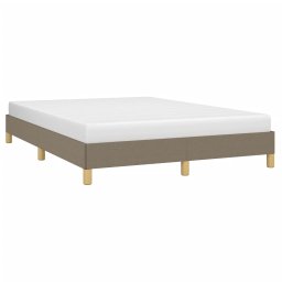vidaXL Bedframe zonder matras stof taupe 140x200 cm