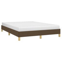 vidaXL Bedframe zonder matras stof donkerbruin 140x200 cm