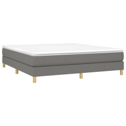 vidaXL Boxspring bed stof donkergrijs 160x200 cm