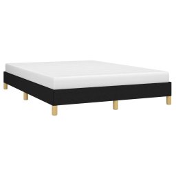 vidaXL Bedframe zonder matras stof zwart 160x200 cm