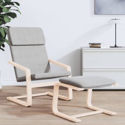 vidaXL Relaxstoel stof lichtgrijs