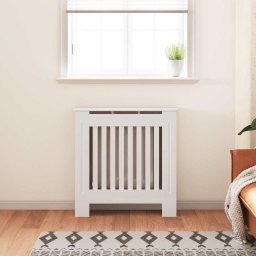 vidaXL Radiatorombouw 78 cm bewerkt hout wit