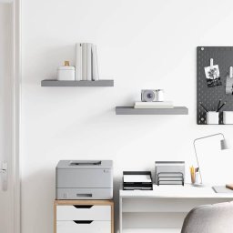 vidaXL Wandschappen zwevend 2 st 50x23,5x3,8 cm MDF grijs