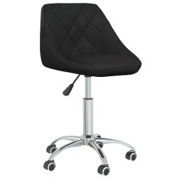 vidaXL Eetkamerstoelen draaibaar 2 st kunstleer zwart