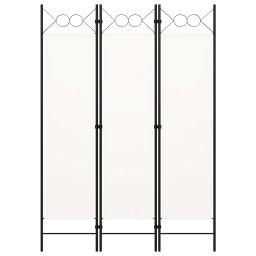 vidaXL Kamerscherm met 3 panelen 120x180 cm wit