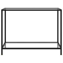 vidaXL Wandtafel 100x35x75 cm gehard glas transparant